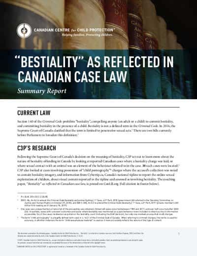 is bestiality legal in canada|“BESTIALITY” AS REFLECTED IN CANADIAN CASE LAW